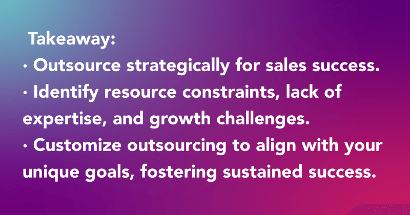 Outsource for sales success