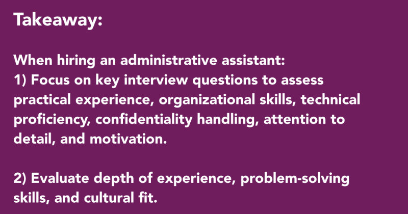 Tips for hiring an administrative assistant