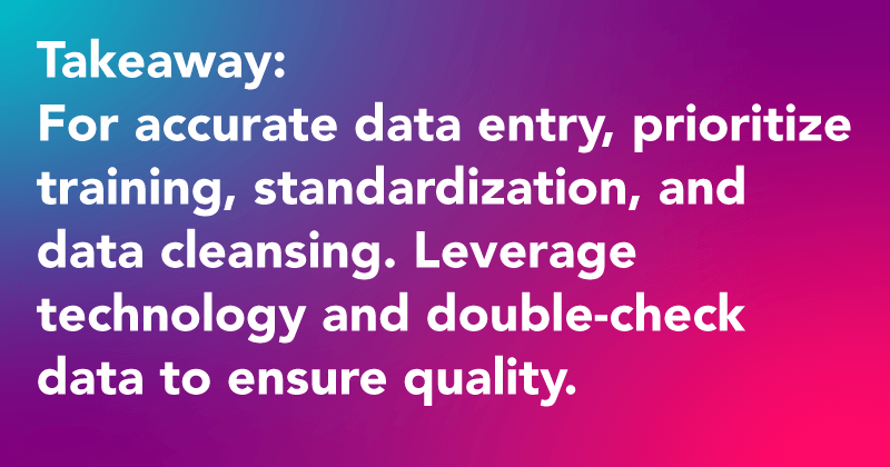 handling errors and quality control in data entry tasks and procedures