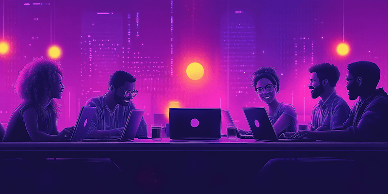 Remote team participating in virtual team-building activities